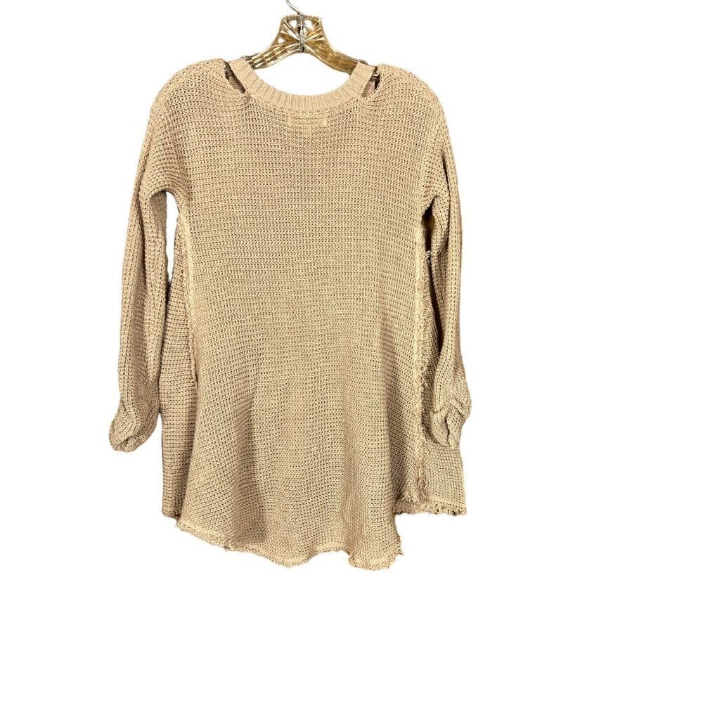 Listicle Women's Cold Shoulder Knitted Sweater Top - Picture 2 of 7